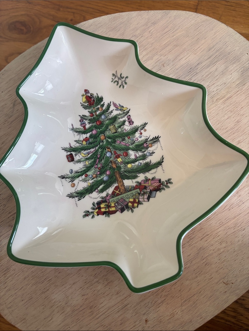 NEW Spode Christmas Tree Shape Figural 9" Tree Dish